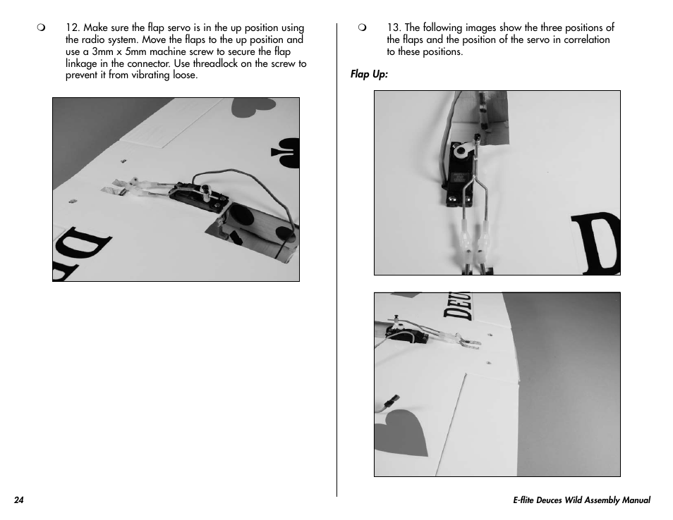 E-flite Deuces Wild 25e2 ARF User Manual | Page 24 / 68
