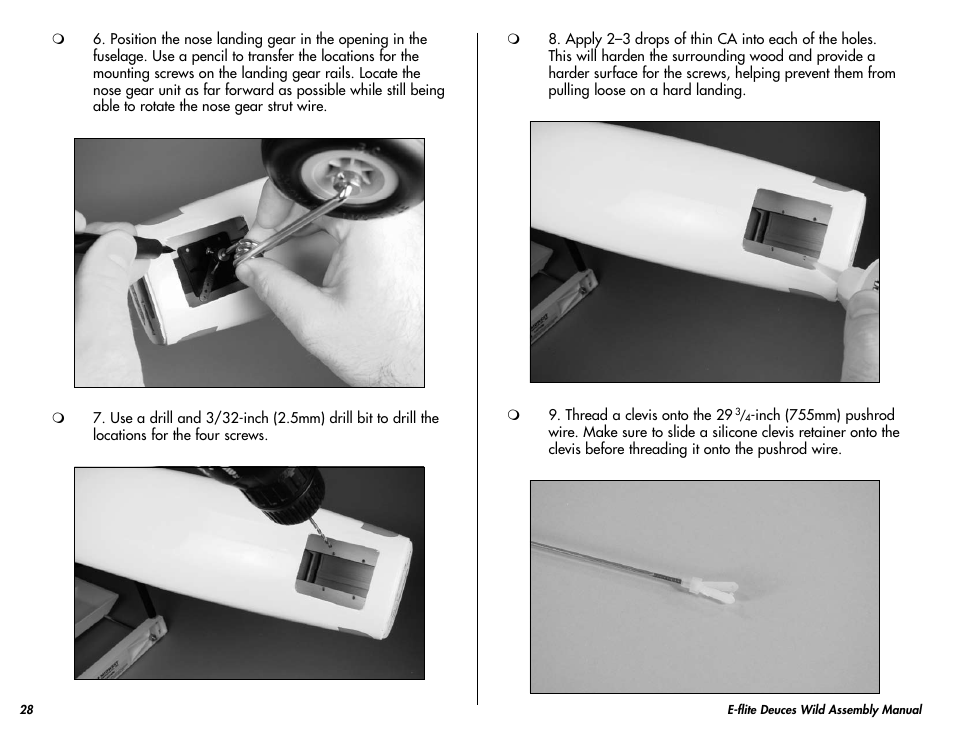 E-flite Deuces Wild 25e2 ARF User Manual | Page 28 / 68