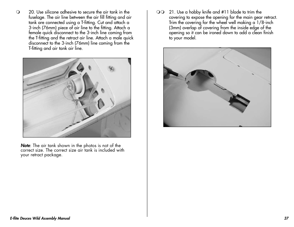 E-flite Deuces Wild 25e2 ARF User Manual | Page 37 / 68