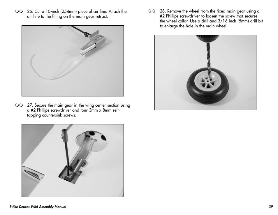 E-flite Deuces Wild 25e2 ARF User Manual | Page 39 / 68