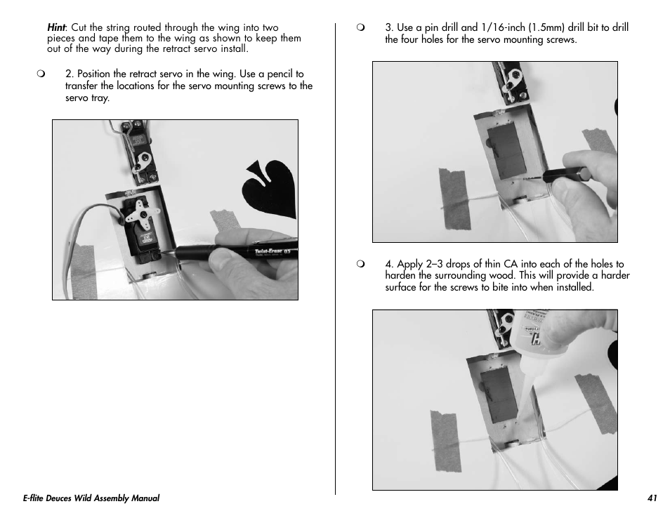 E-flite Deuces Wild 25e2 ARF User Manual | Page 41 / 68