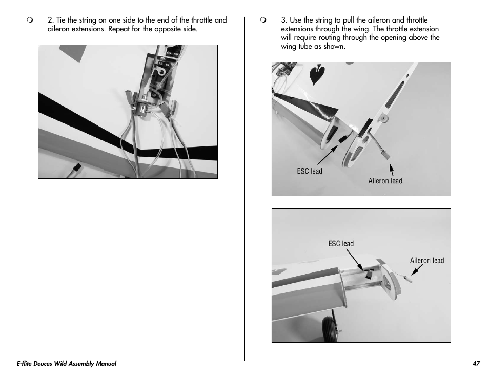 E-flite Deuces Wild 25e2 ARF User Manual | Page 47 / 68