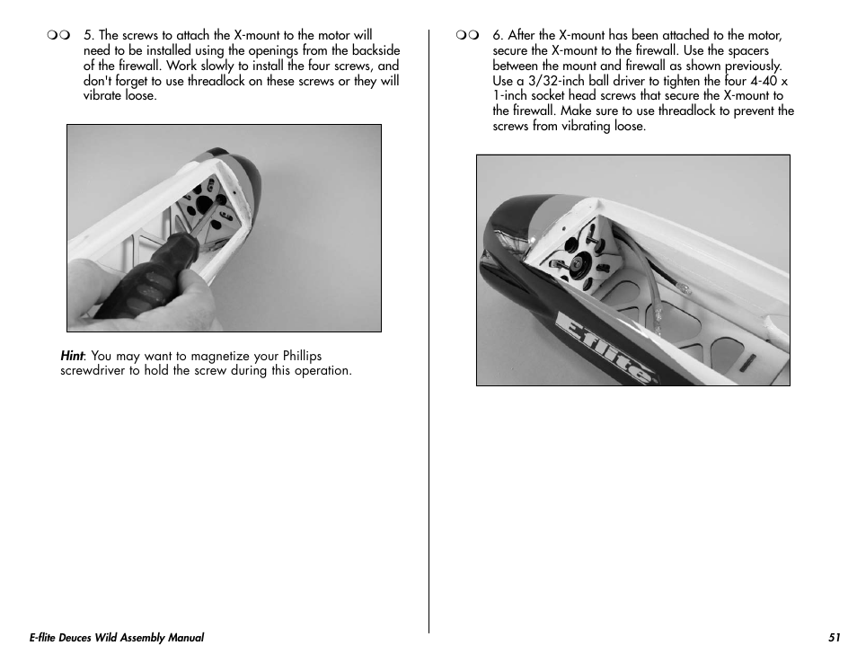 E-flite Deuces Wild 25e2 ARF User Manual | Page 51 / 68