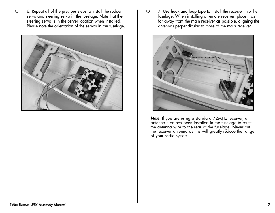 E-flite Deuces Wild 25e2 ARF User Manual | Page 7 / 68