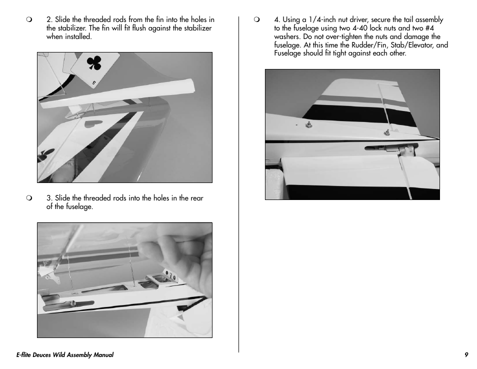 E-flite Deuces Wild 25e2 ARF User Manual | Page 9 / 68