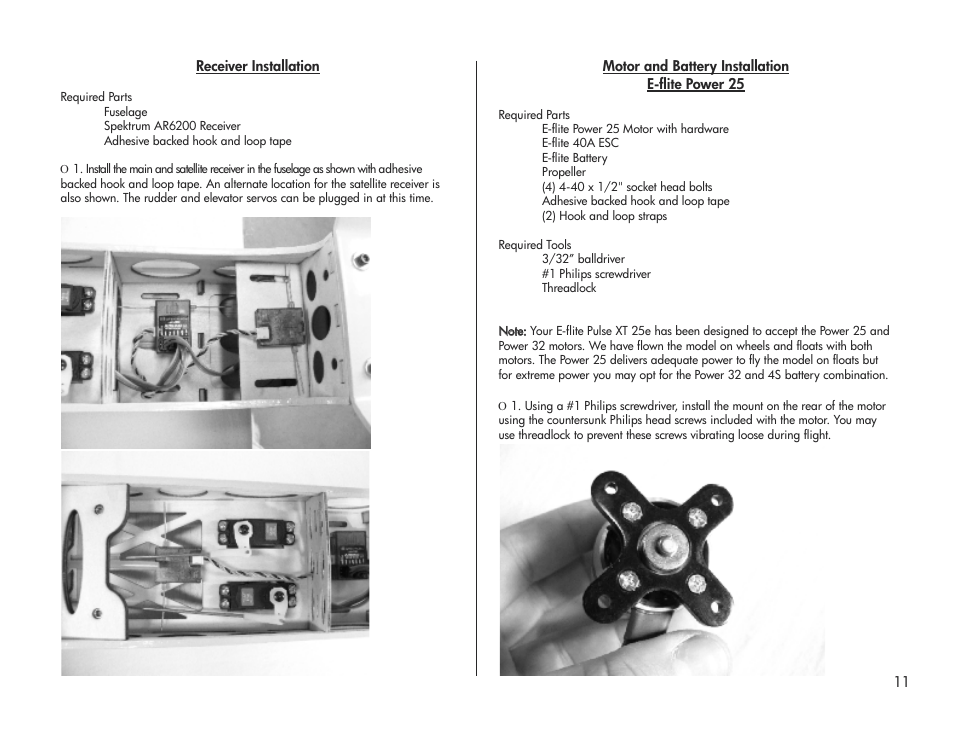 E-flite Pulse XT 25e ARF User Manual | Page 11 / 36