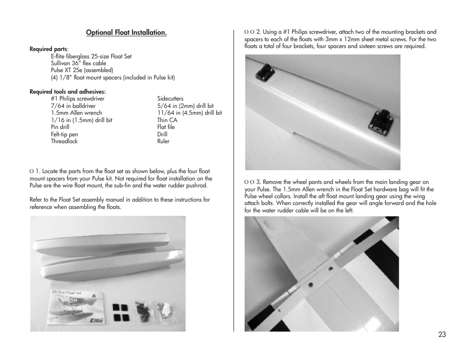 E-flite Pulse XT 25e ARF User Manual | Page 23 / 36