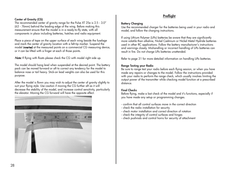 E-flite Pulse XT 25e ARF User Manual | Page 28 / 36