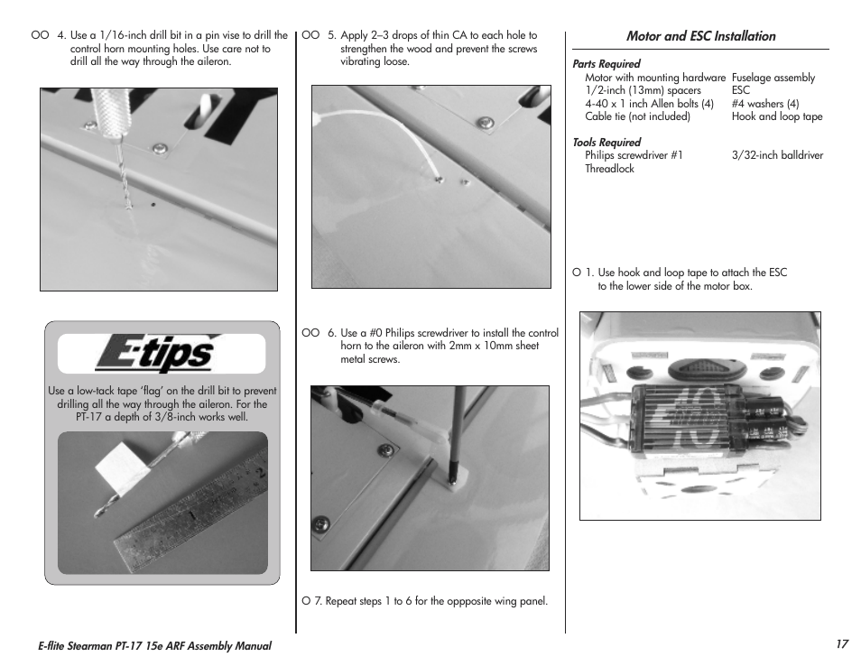 E-flite Stearman PT-17 15e ARF User Manual | Page 17 / 32