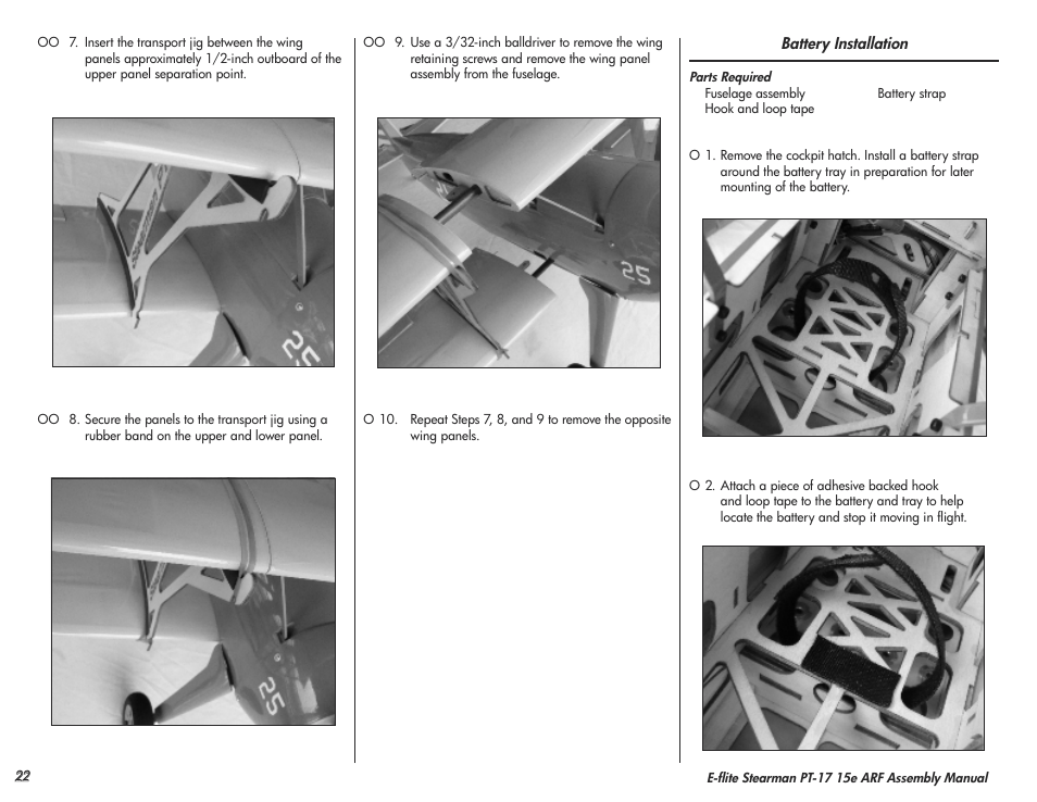 E-flite Stearman PT-17 15e ARF User Manual | Page 22 / 32