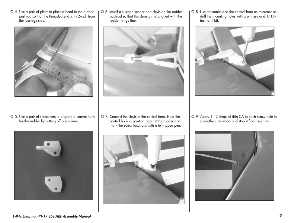 E-flite Stearman PT-17 15e ARF User Manual | Page 9 / 32