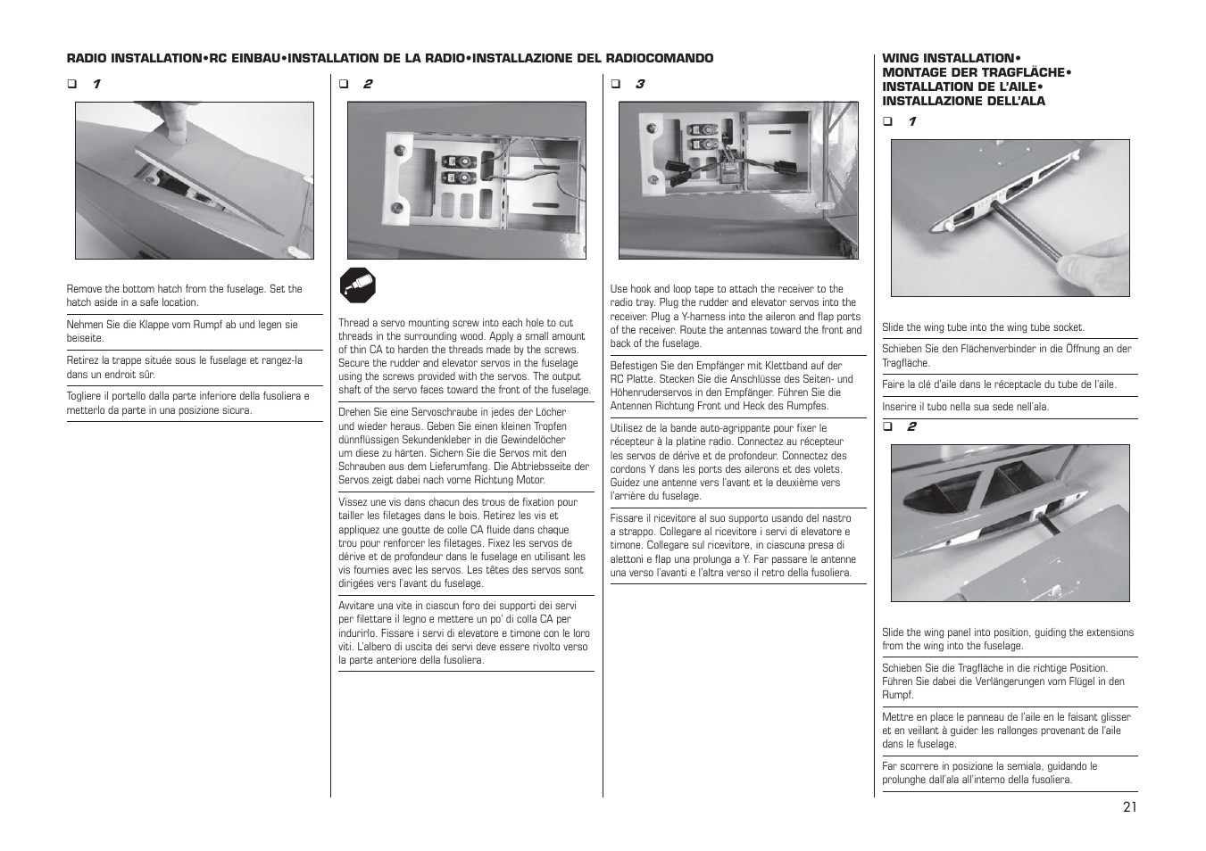 E-flite PA-20 Pacer 10e ARF User Manual | Page 21 / 48