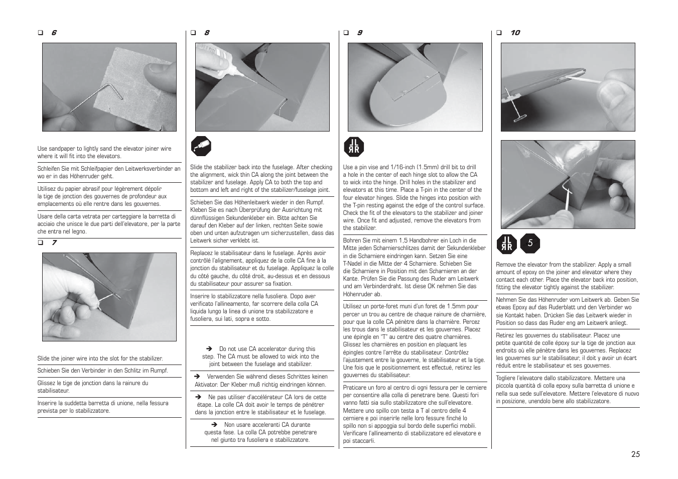 E-flite PA-20 Pacer 10e ARF User Manual | Page 25 / 48