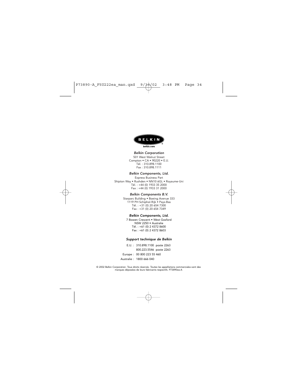 Belkin P73890EA-A User Manual | Page 38 / 111