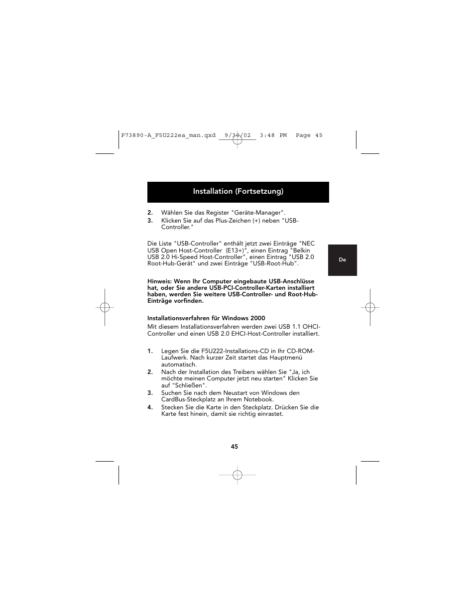 Belkin P73890EA-A User Manual | Page 49 / 111