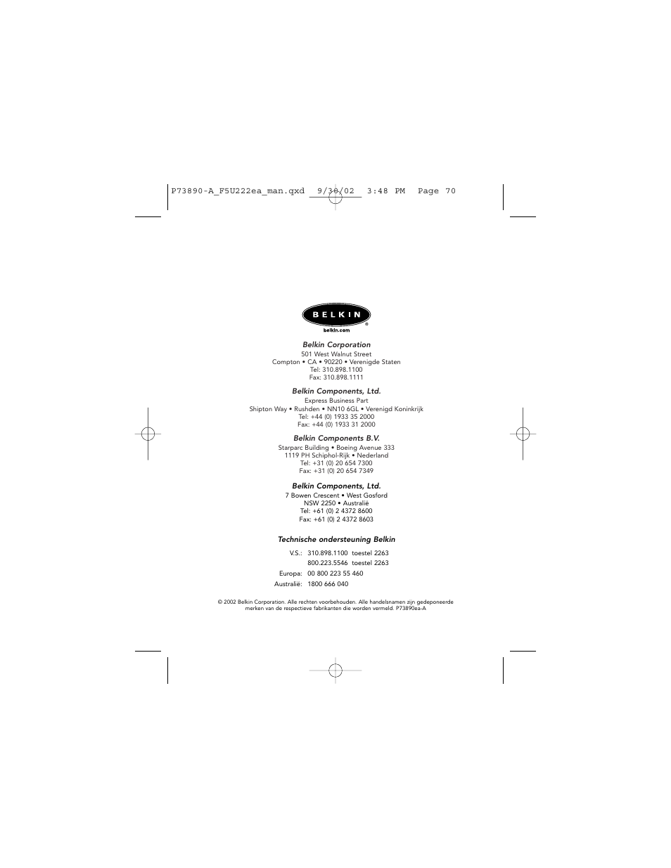 Belkin P73890EA-A User Manual | Page 74 / 111