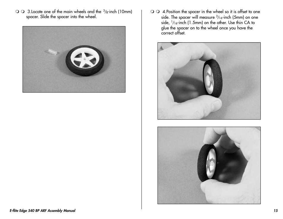 E-flite Edge 540 BP 3D ARF User Manual | Page 15 / 32