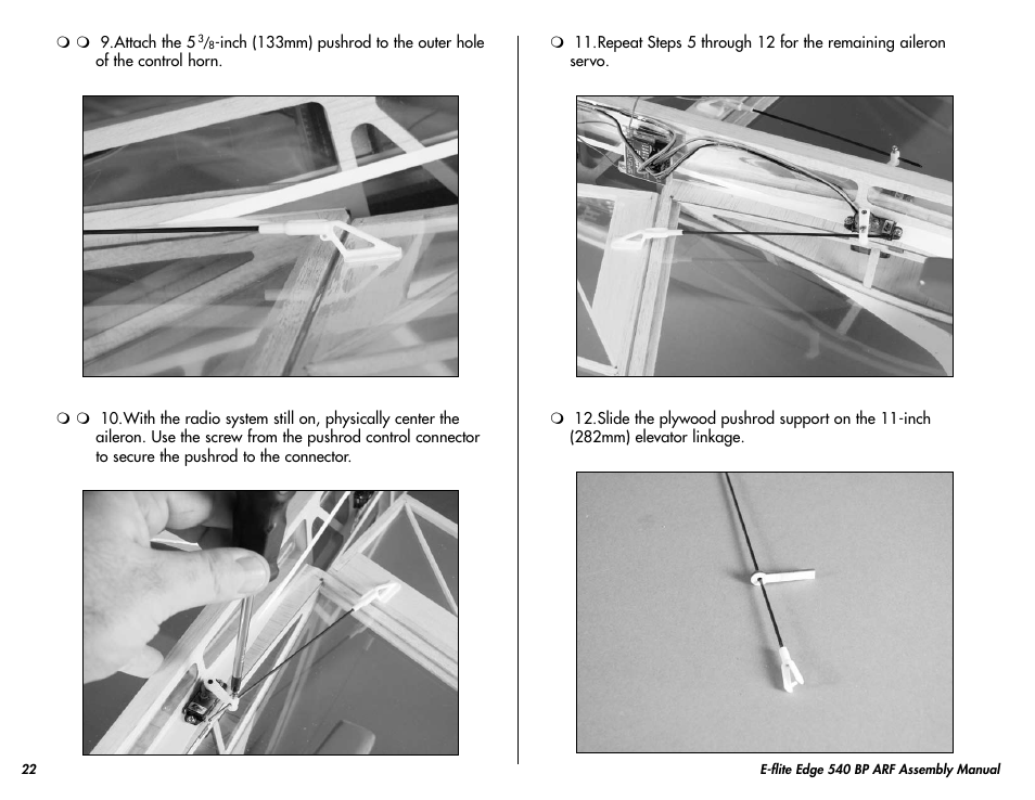 E-flite Edge 540 BP 3D ARF User Manual | Page 22 / 32