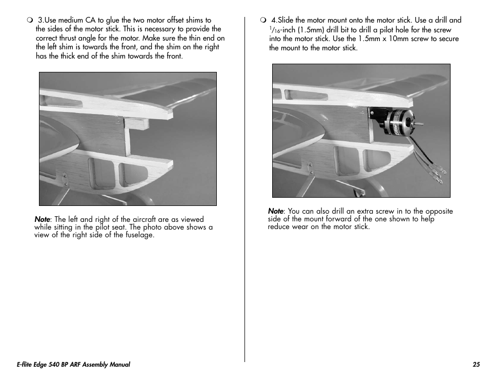 E-flite Edge 540 BP 3D ARF User Manual | Page 25 / 32