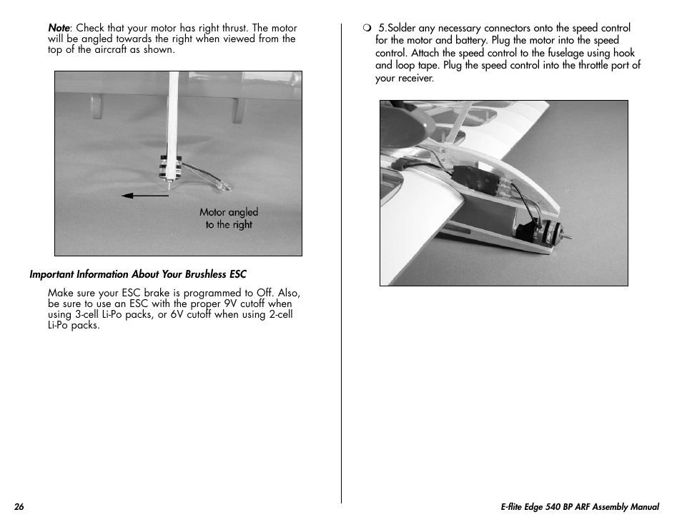 E-flite Edge 540 BP 3D ARF User Manual | Page 26 / 32