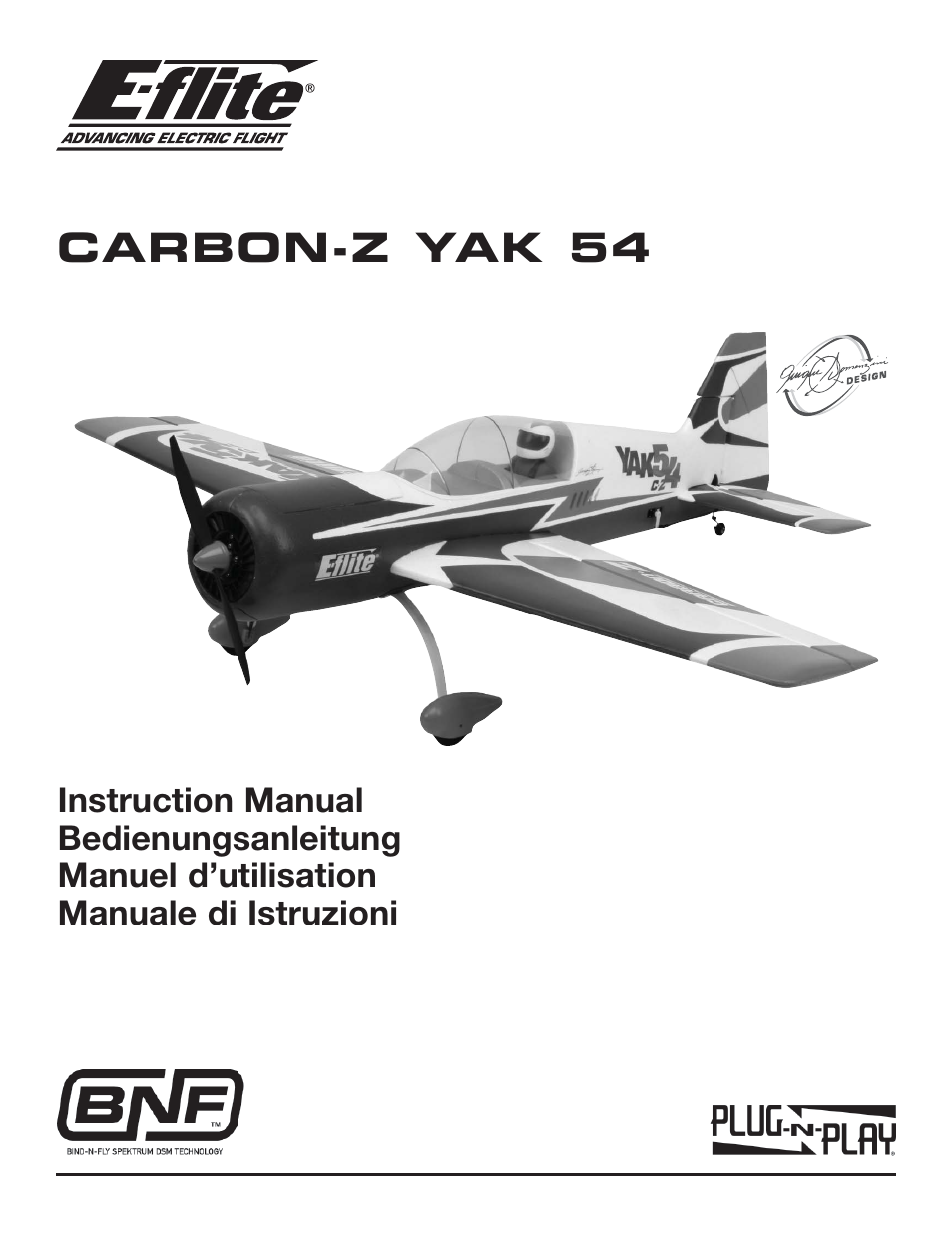 E-flite Carbon-Z Yak 54 PNP User Manual | 19 pages