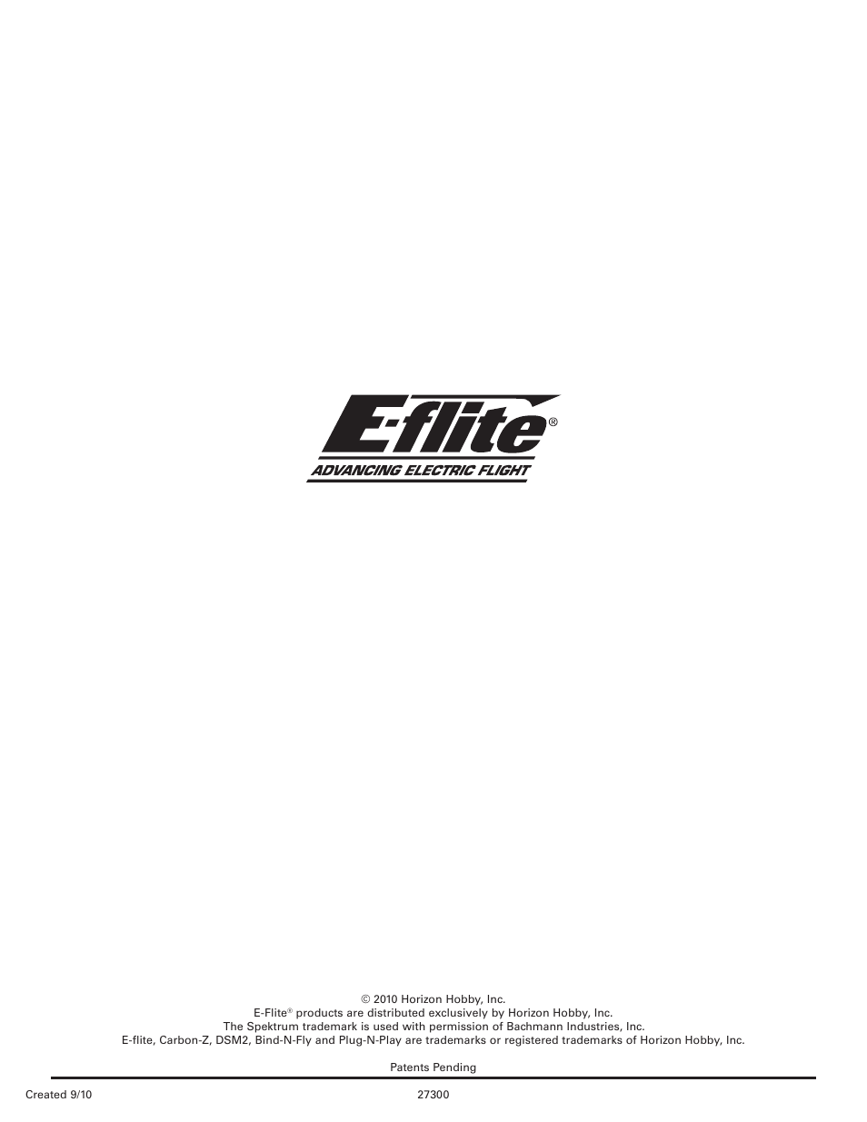 E-flite Carbon-Z Yak 54 PNP User Manual | Page 19 / 19