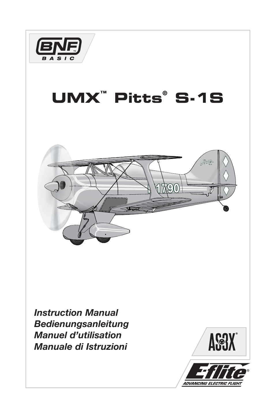 E-flite UMX Pitts S-1S BNF Basic User Manual | 16 pages