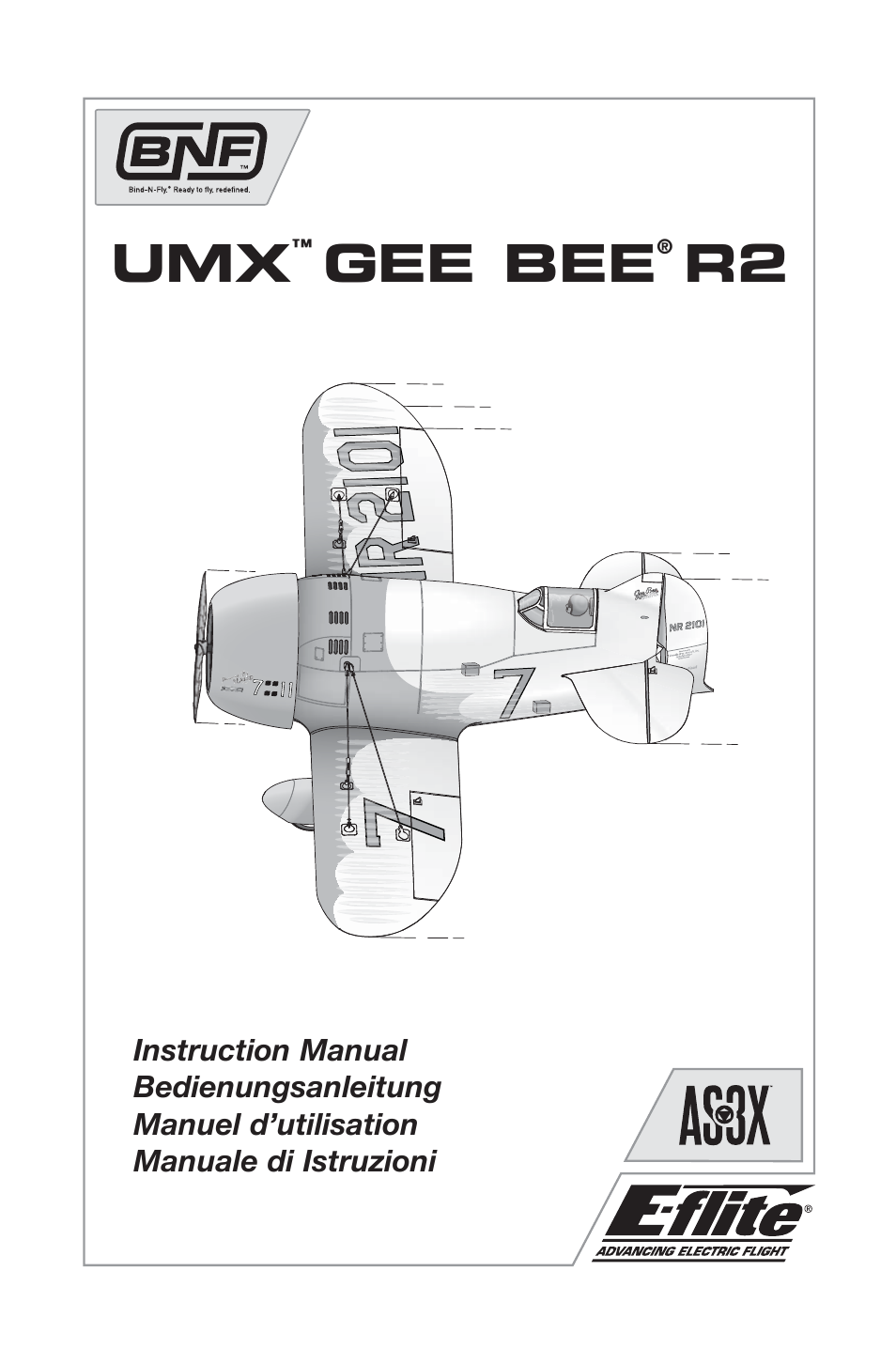 E-flite UMX Gee Bee R2 BNF User Manual | 21 pages