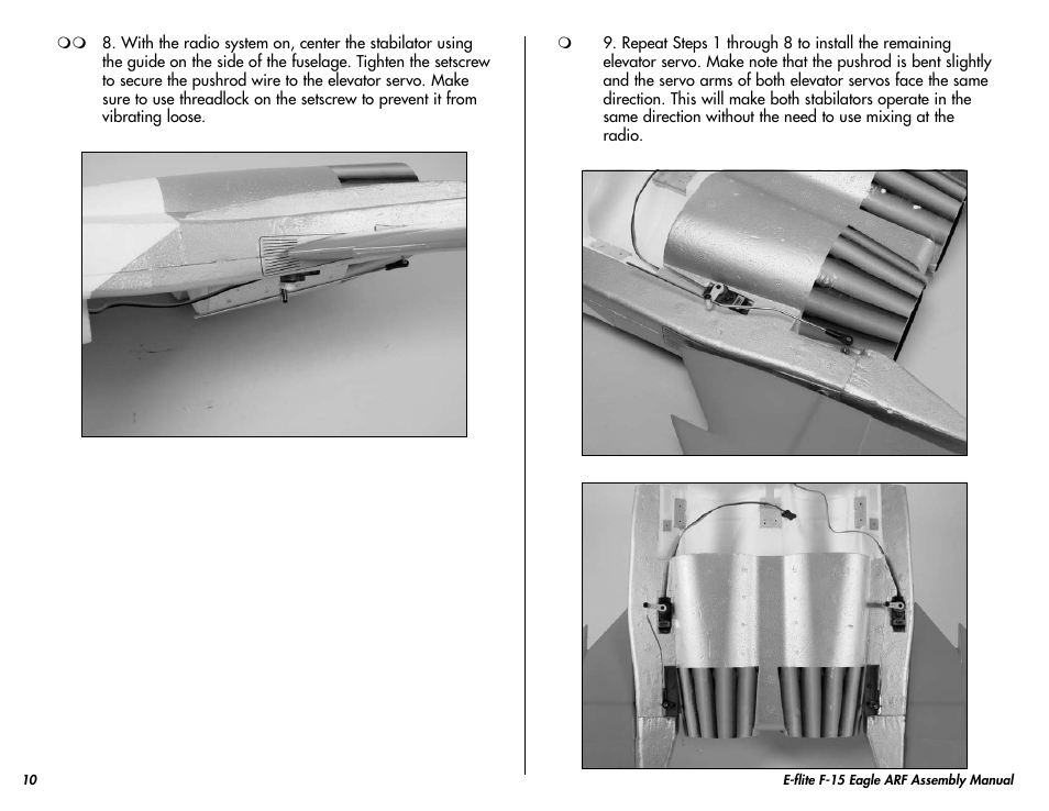 E-flite F-15 Eagle DF ARF User Manual | Page 10 / 36