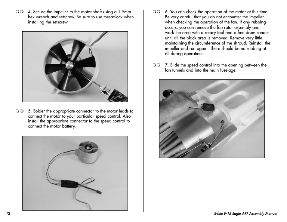 E-flite F-15 Eagle DF ARF User Manual | Page 12 / 36