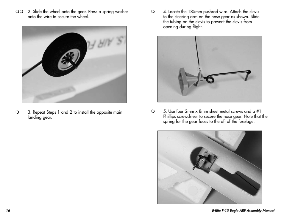 E-flite F-15 Eagle DF ARF User Manual | Page 16 / 36