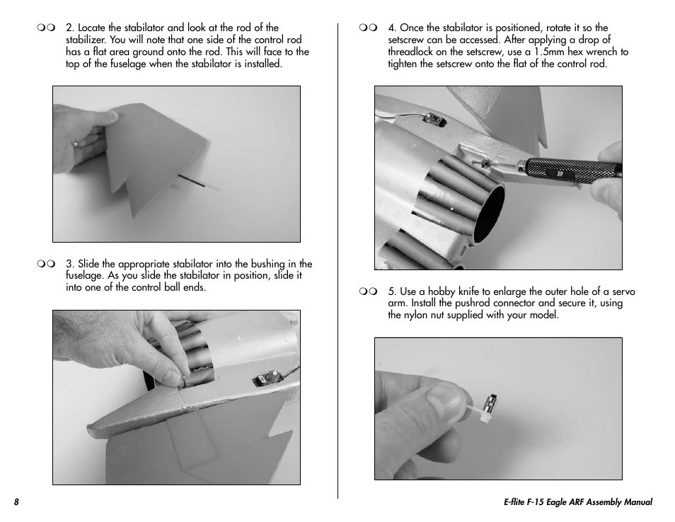 E-flite F-15 Eagle DF ARF User Manual | Page 8 / 36