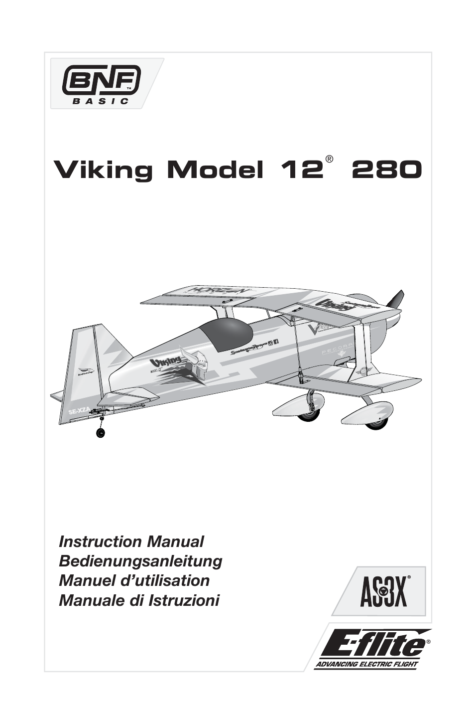 E-flite Viking Model 12 280 BNF Basic User Manual | 19 pages
