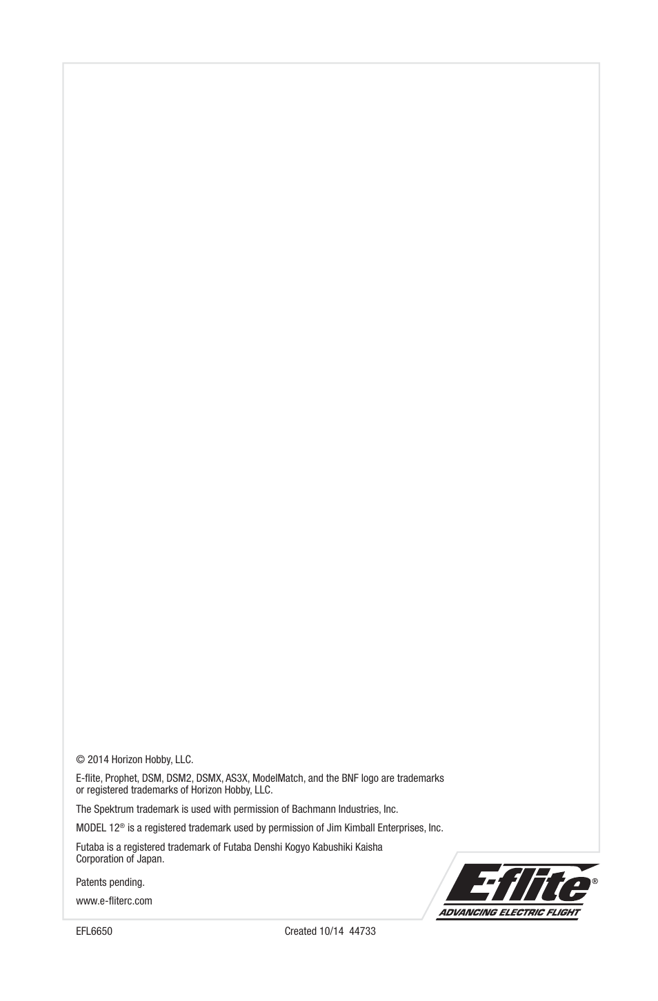 E-flite Viking Model 12 280 BNF Basic User Manual | Page 19 / 19