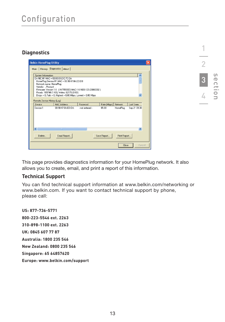 Configuration, Se ct io n | Belkin F5D4071 User Manual | Page 15 / 22