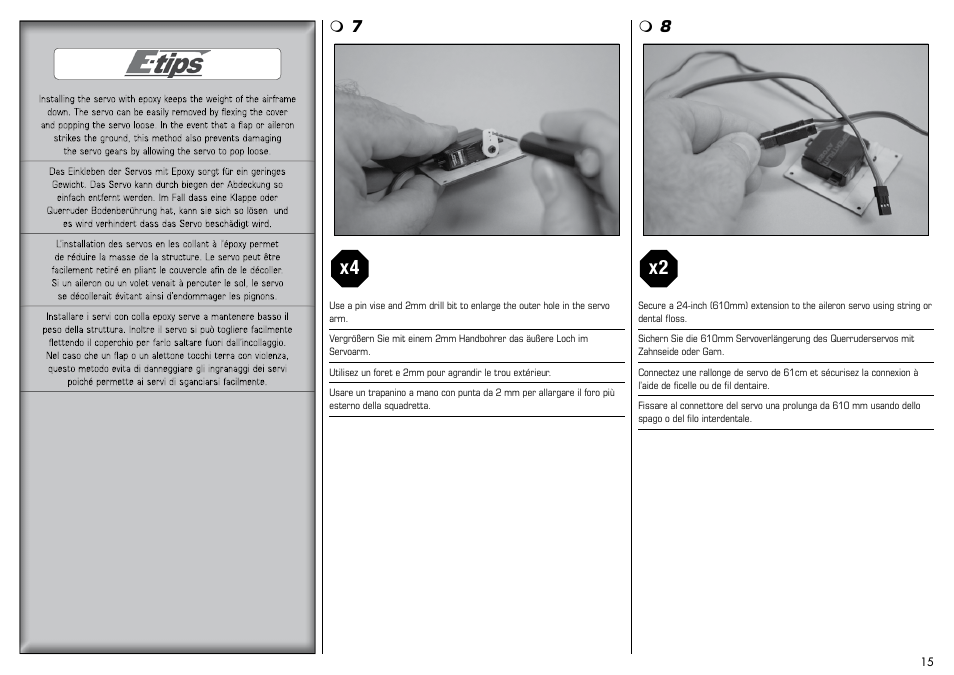 E-flite Mystique 2.9m ARF User Manual | Page 15 / 58