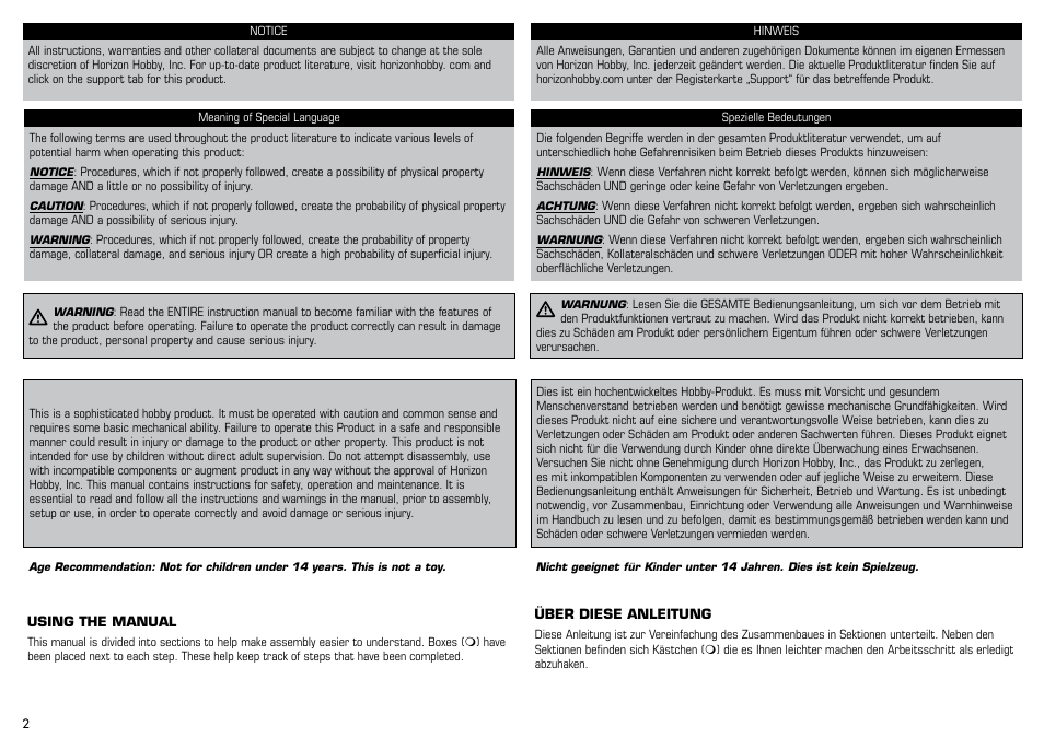 E-flite Mystique 2.9m ARF User Manual | Page 2 / 58