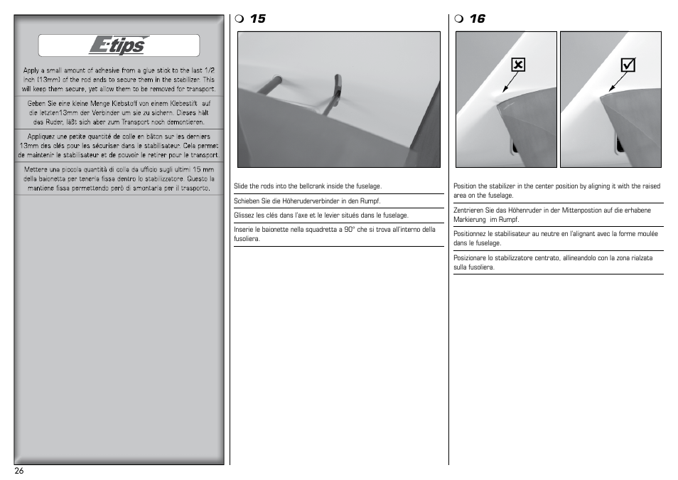E-flite Mystique 2.9m ARF User Manual | Page 26 / 58