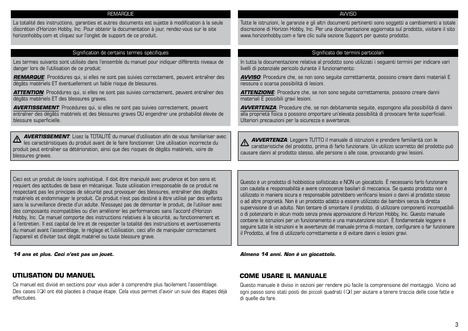 E-flite Mystique 2.9m ARF User Manual | Page 3 / 58