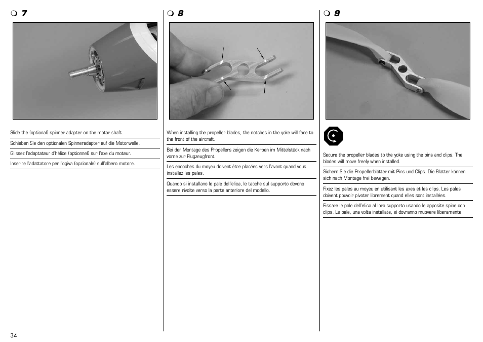 E-flite Mystique 2.9m ARF User Manual | Page 34 / 58