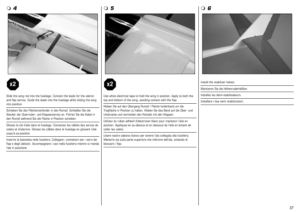 E-flite Mystique 2.9m ARF User Manual | Page 37 / 58