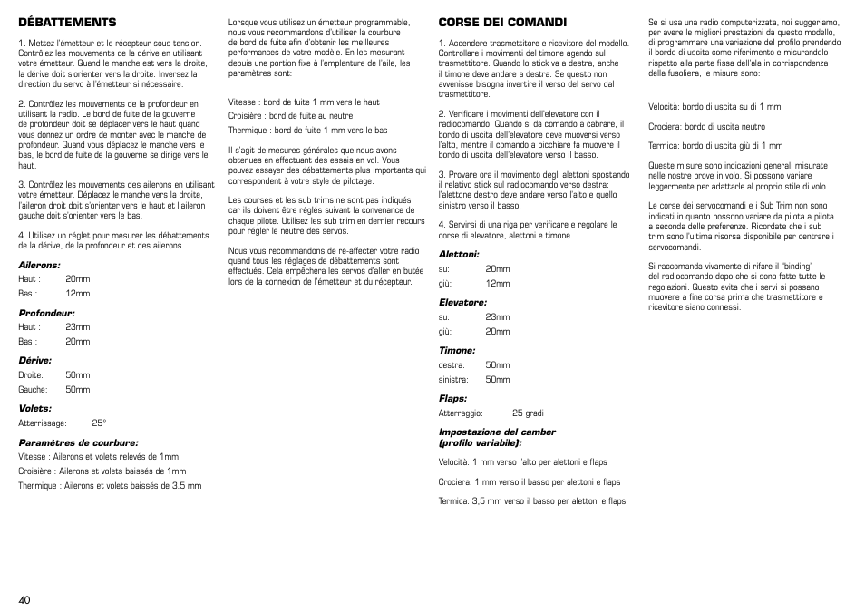 E-flite Mystique 2.9m ARF User Manual | Page 40 / 58