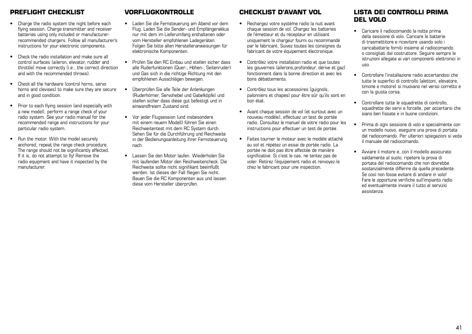 E-flite Mystique 2.9m ARF User Manual | Page 41 / 58