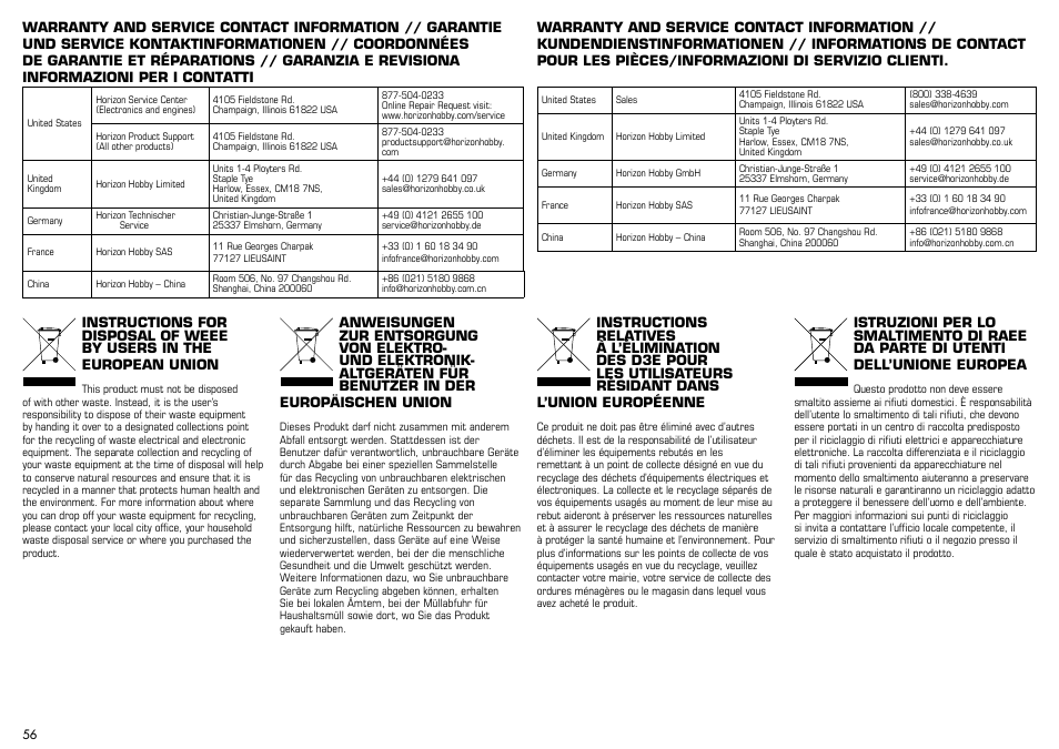 E-flite Mystique 2.9m ARF User Manual | Page 56 / 58