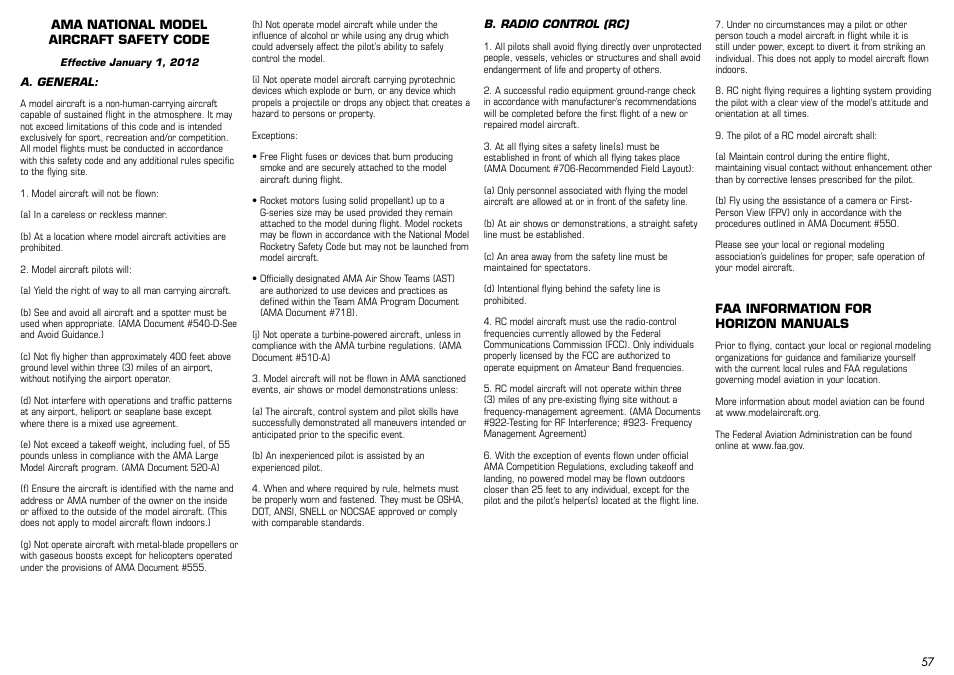 E-flite Mystique 2.9m ARF User Manual | Page 57 / 58