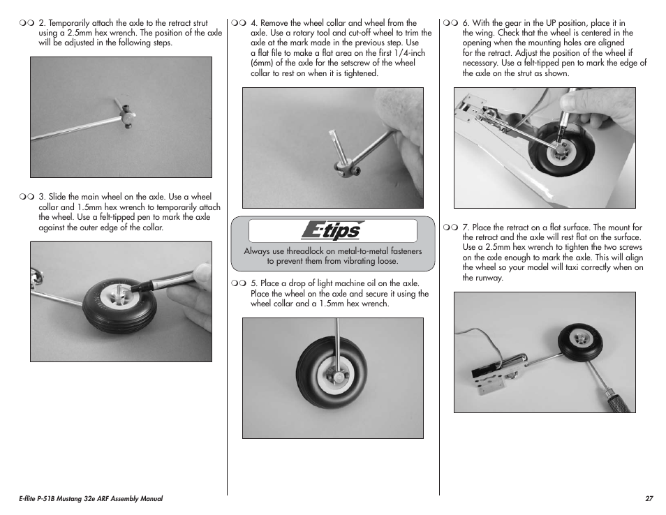 E-flite P-51B Mustang 32e ARF User Manual | Page 27 / 48