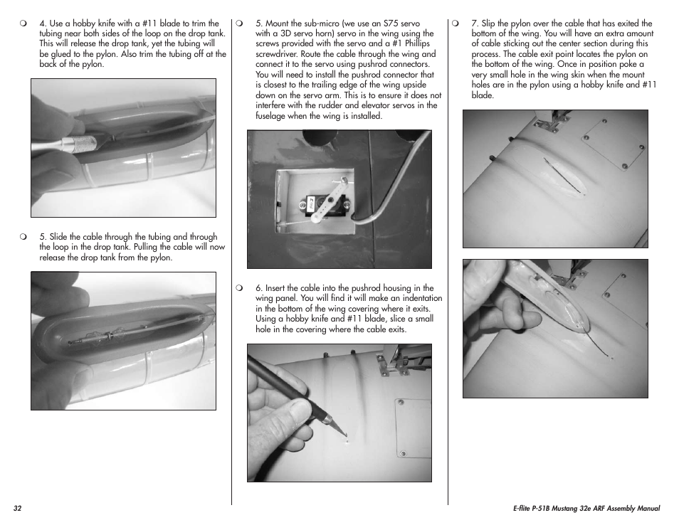 E-flite P-51B Mustang 32e ARF User Manual | Page 32 / 48