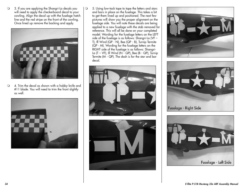 E-flite P-51B Mustang 32e ARF User Manual | Page 34 / 48