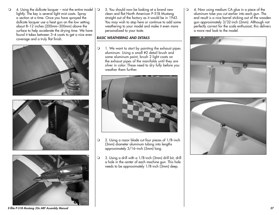 E-flite P-51B Mustang 32e ARF User Manual | Page 37 / 48