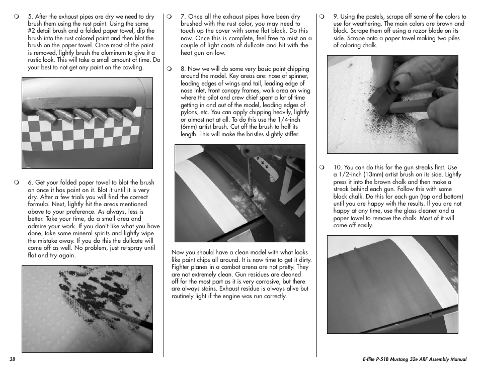 E-flite P-51B Mustang 32e ARF User Manual | Page 38 / 48